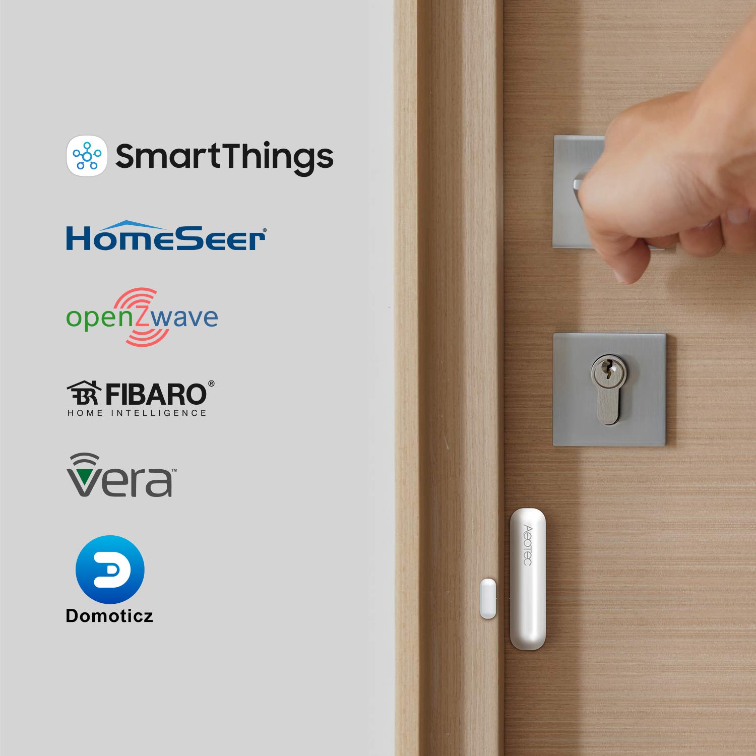 Aeotec Door/Window Sensor 7 Pro Gen7 Z-Wave Plus ZWA012 – Tilt Sensor, Works With Alexa & Google