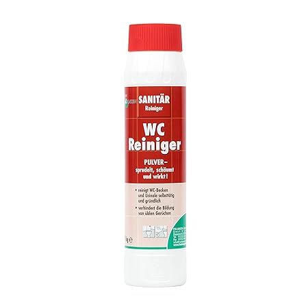 FRANKEN-Chemie WC-Reiniger Pulver (1kg Flasche) pulverförmiges Reinigungsmittel zur schonenden gründlichen Reinigung von WC-B