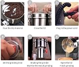 LEJIEYIN 1000g Electric Stainless Steel Cereal Mill High Speed Grinder 2400W view 7
