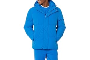 鶹 Essentials Mens Recycled Polyester Mid-Length Hooded Puffer (Available in Big & Tall)