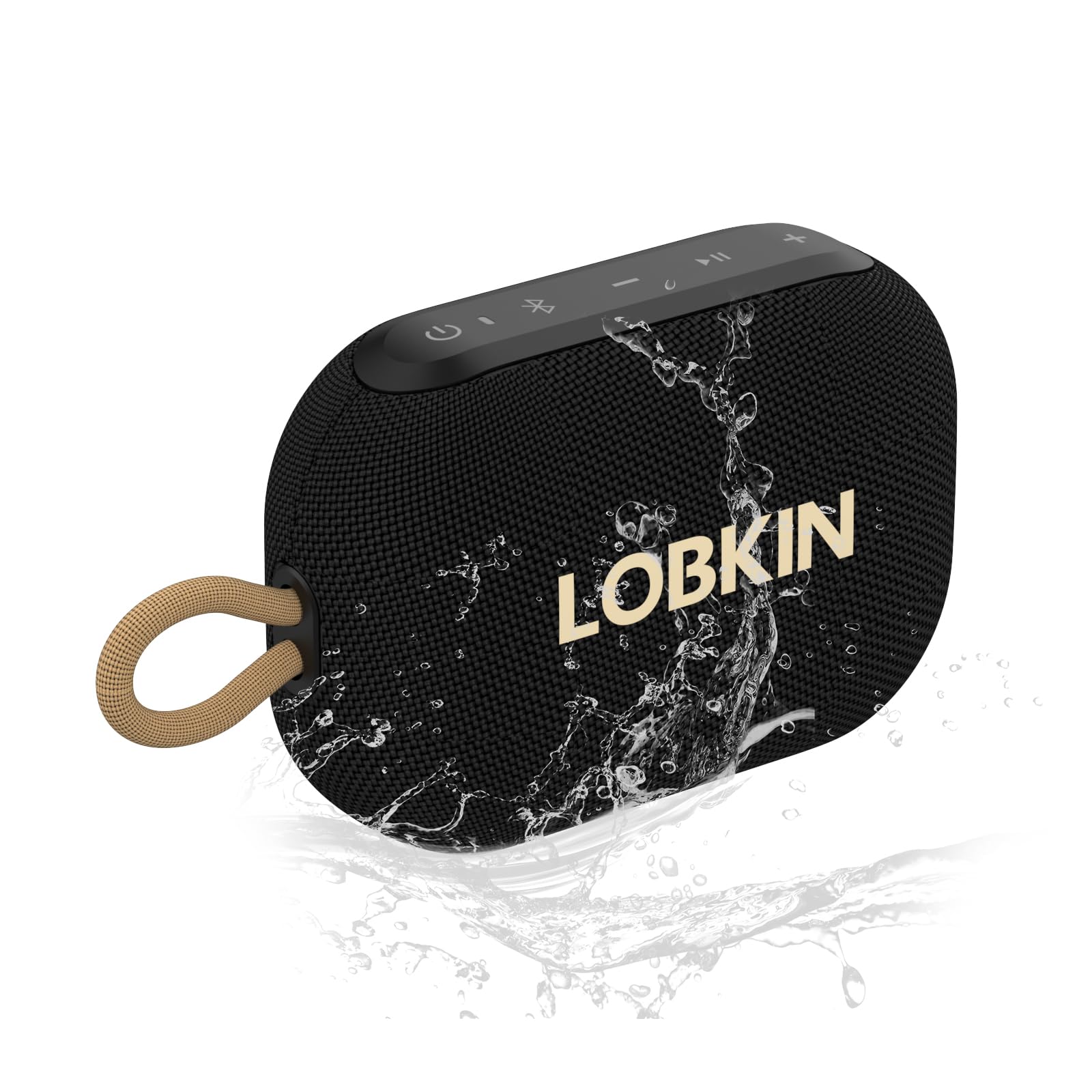 LOBKIN Portable Bluetooth Speaker,IP67 Waterproof 360°Immersive Sound Built in Mic 10W Loud Sound All Day Playtime Wireless Stereo Pairing,Bluetooth 5.4 Small Wireless Speaker for Home/Outdoors/Travel