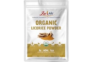 Jai Ho Certified USDA Organic Licorice Root Powder - 1 LB - Gluten Free, Vegan, Non-GMO - Resealable Zip Lock Pouch