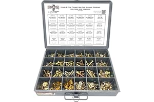 BOLTSANDNUTS.COM Grade 8 FINE Thread Hex Cap Bolts Screws, Finished Hex Nuts, Washers, Lock Washers Assortment Kit - 574 Pieces!