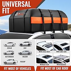 Car Rooftop Cargo Carrier Bag, 15 Cubic Feet