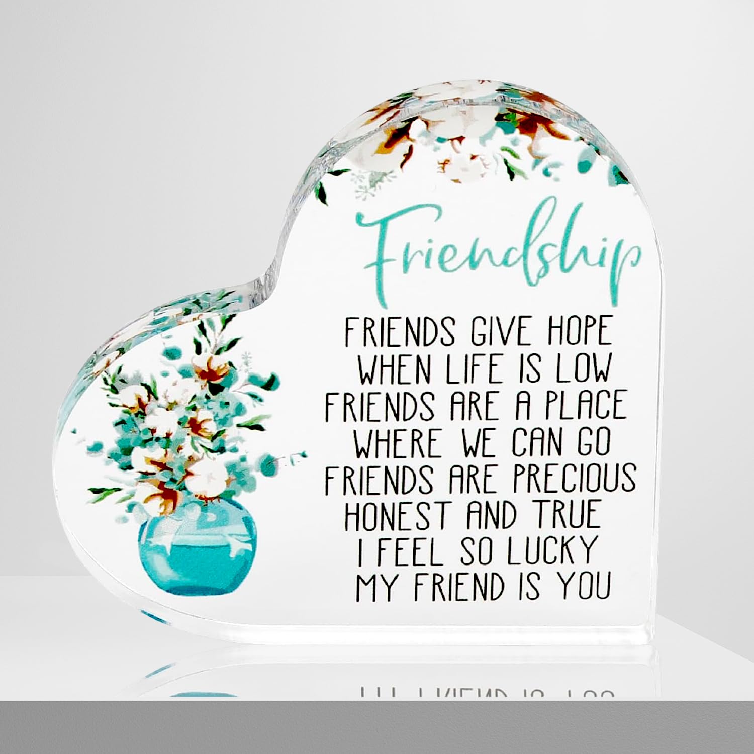 REEKNOKOL Friendship Gifts for Women, Friend Gifts Friendship Gift Flower Gifts for Women Friendship Gifts for Women Home Office Desk Decor