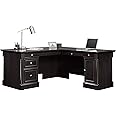 Sauder Palladia L-Desk, L: 68.74" x W: 65.12" x H: 29.61", Wind Oak