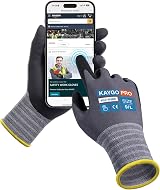 KAYGO 3 Pairs Safety Work Gloves MicroFoam Nitrile Coated Touchscreen KG18NBE