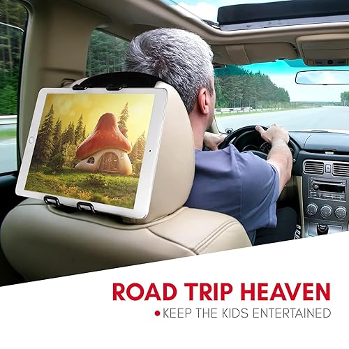 Macally Car Headrest Mount for Kids Tablet Holder for Car Back