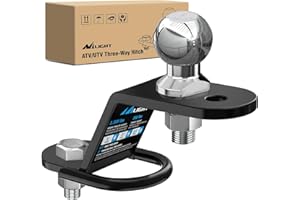 Nilight ATV/UTV Three-Way Hitch with 2 Inch Ball 3500lbs 3 Trailer Hitch Ball Mount Lawn Mover Hitch ATV UTV Trailer Hitch Ad