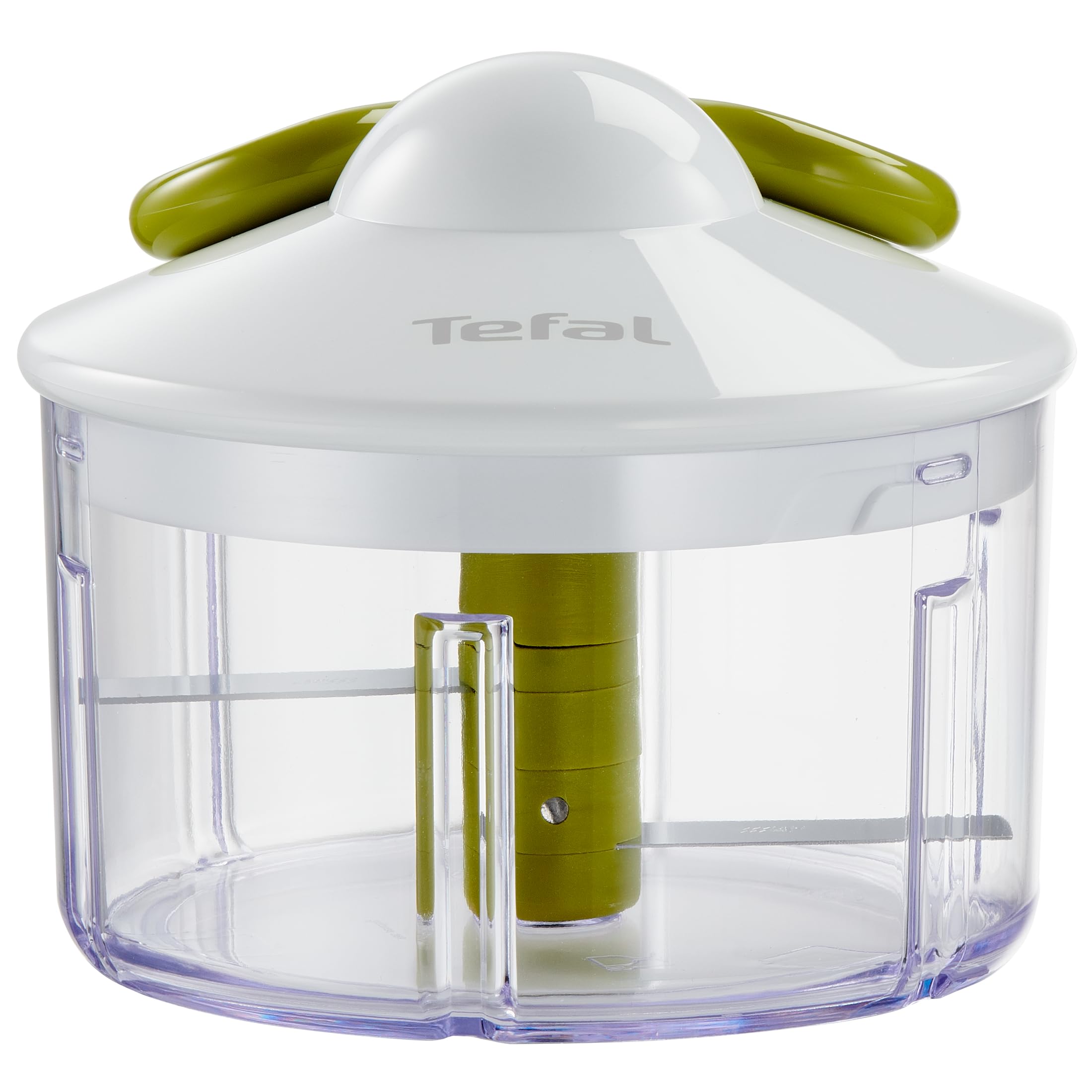 Tefal 5-Sekunden Zerkleinerer K13304, Ohne Strom, Fassungsvermögen: 500 ml, Multizerkleinerer für Gemüse, Obst, Zwiebeln, Nüsse, Knoblauch, Babynahrung, Weiß/Grün/Transparent 2
