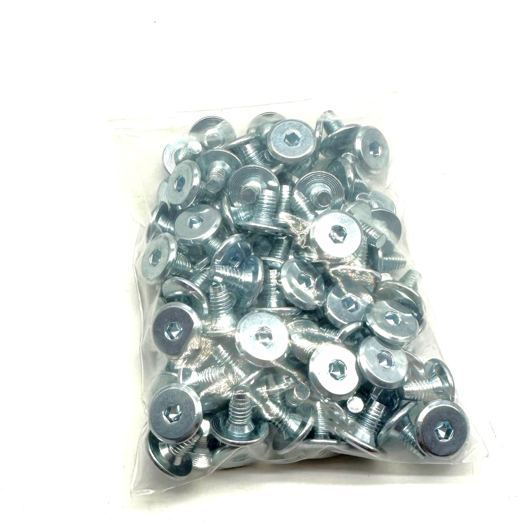 Pack of 100 | M6 x 10mm Joint Connector Bolts Furniture Connecting Bolt for Flat Pack, IKEA, Cot Bed