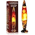AHCCSD 16 Inch Volcano Rocket Magma Lamp,Volcanic Base Yellow Liquid with White Wax Motion Liquid Lamp for Adults Kids Women Girls Christmas Great Gift （with 2 Light Bulbs）