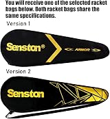 Senston Graphite Shaft Badminton Set Isometric Head Racket Red Blue 2 Pieces view 9