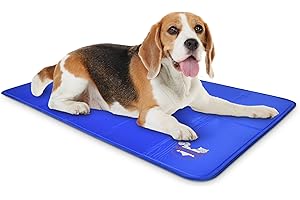 Arf Pets Dog Cooling Mat 27” x 43” Pad for Kennels, Crates and Beds, Non-Toxic, Durable Solid Self Cooling Gel Material. No Refrigeration or Electricity Needed
