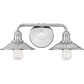 Hinkley Rigby Two Light Bathroom Vanity Fixture, Polished Nickel