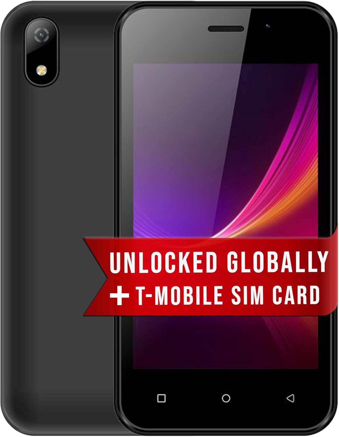 Unlocked 3G GSM Cell Phone - Nitro 4X - Celular Desbloqueado - Android 8.1 Smartphone - Dual SIM - Arrives with 1 Month of Unlimited Talk & Text & 1 GB of Data - Ultra Mobile SIM (T-Mobile)