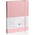 EMOMAS Lined Journal Notebook, (pink), 160 Pages, Medium 5.7 inches x 8 inches - 100 gsm Thick Paper, Hardcover