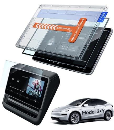 Protections D'écran Tesla Model 3 Highland & Model Y Juniper - Verre Trempé Mat 9H+ - Anti-reflets/empreintes - Lot De 2