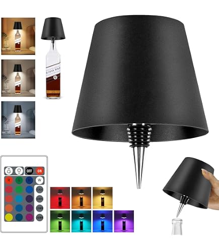 Lampe Bouteille LED Rechargeable - RGB, 3 Couleurs, Intensité Variable, IP54 - Pour Bar, Décoration