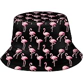 Pink Flamingos Bucket Hat for Women Men,Fashion Outdoor Flamingo Sun Hat Packable Hat Caps for Travel Hiking