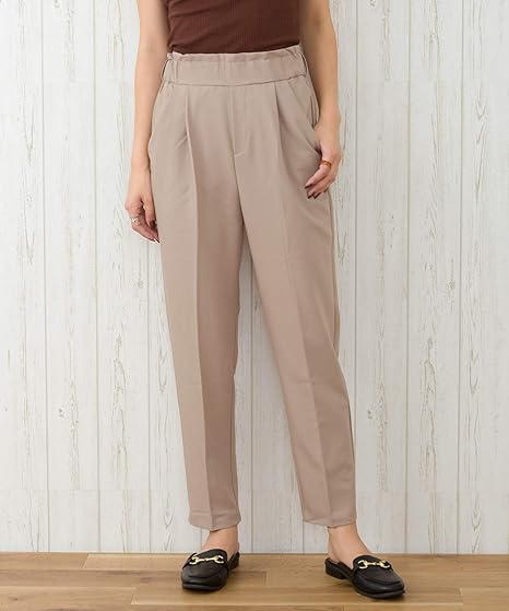 Amazon スプレイ ロングパンツ ツイル テーパードパンツ レディース Ll ベージュ ロングパンツ 通販