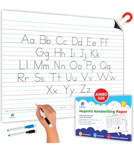 Jumbo Magnetic Handwriting Paper 21.5x17in - Dry Erase Lined Notebook Poster For Whiteboard, Classroom & Homeschool - View #5