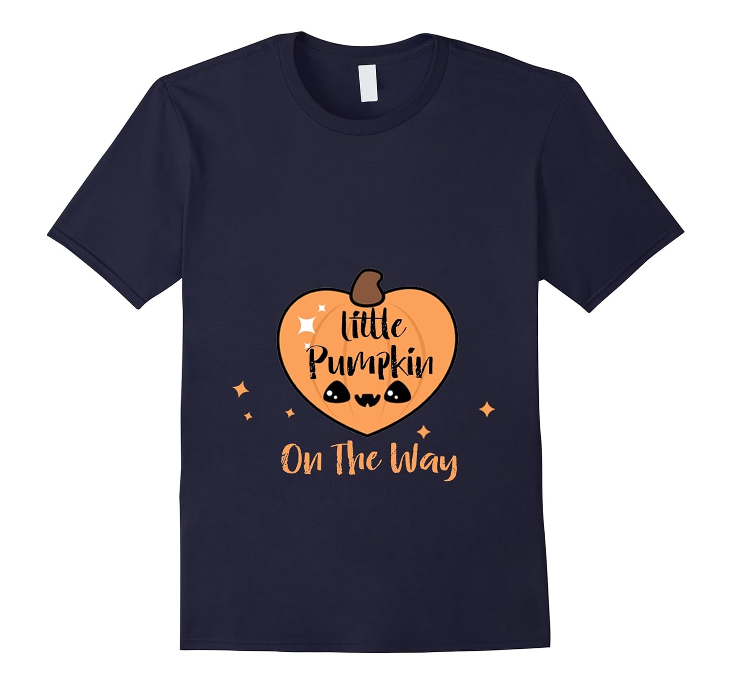 Womens Little Pumpkin On The Way T Shirt Maternity Halloween Teevkd