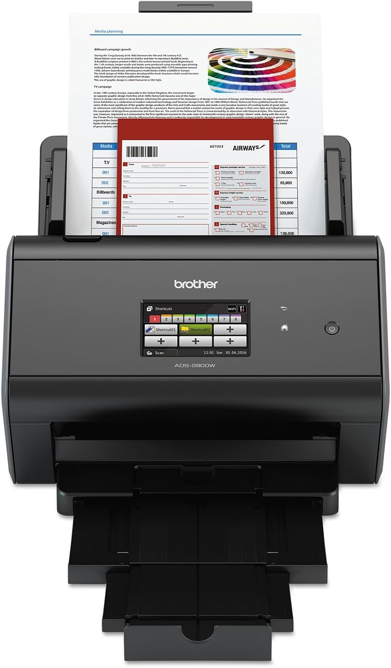 Brother ADS2800W Duplex Document Scanner ADS2800WZU1 Wireless Network
