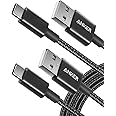 USB C Cable, Anker [2-Pack, 6 ft] Type C Charger Premium Nylon USB Cable , USB A to Type C Charging Cable Fast Charge for Sam