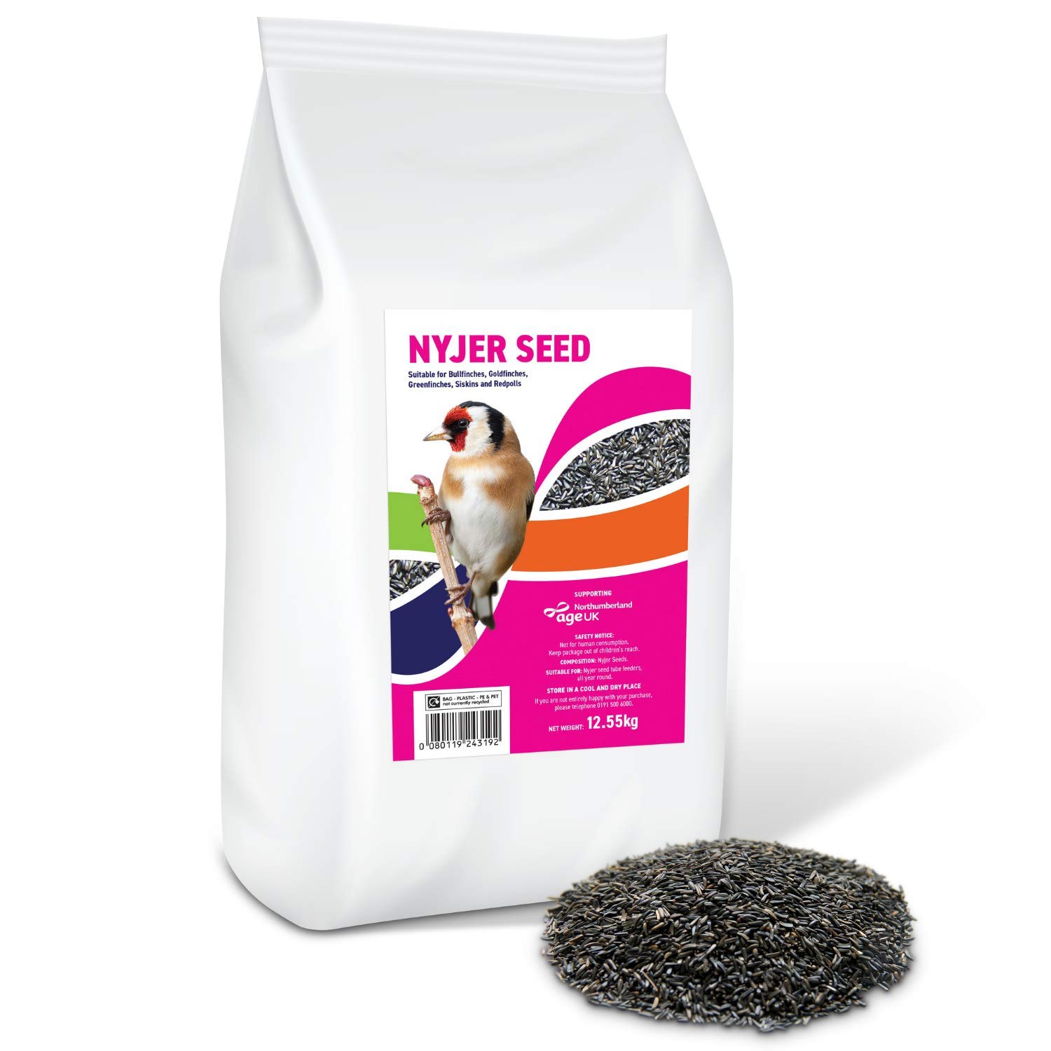 Age UK Natural Bird Seeds for Wild Birds Sunflower Heart Bird Seeds