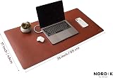 Nordik By Design Leather Desk Mat Cognac 89x43 cm Non-Slip Vegan PU Pad view 6