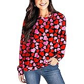 Deerose Women Valentines Sweatshirts Mardi Gras Long Sleeve Print Shirts