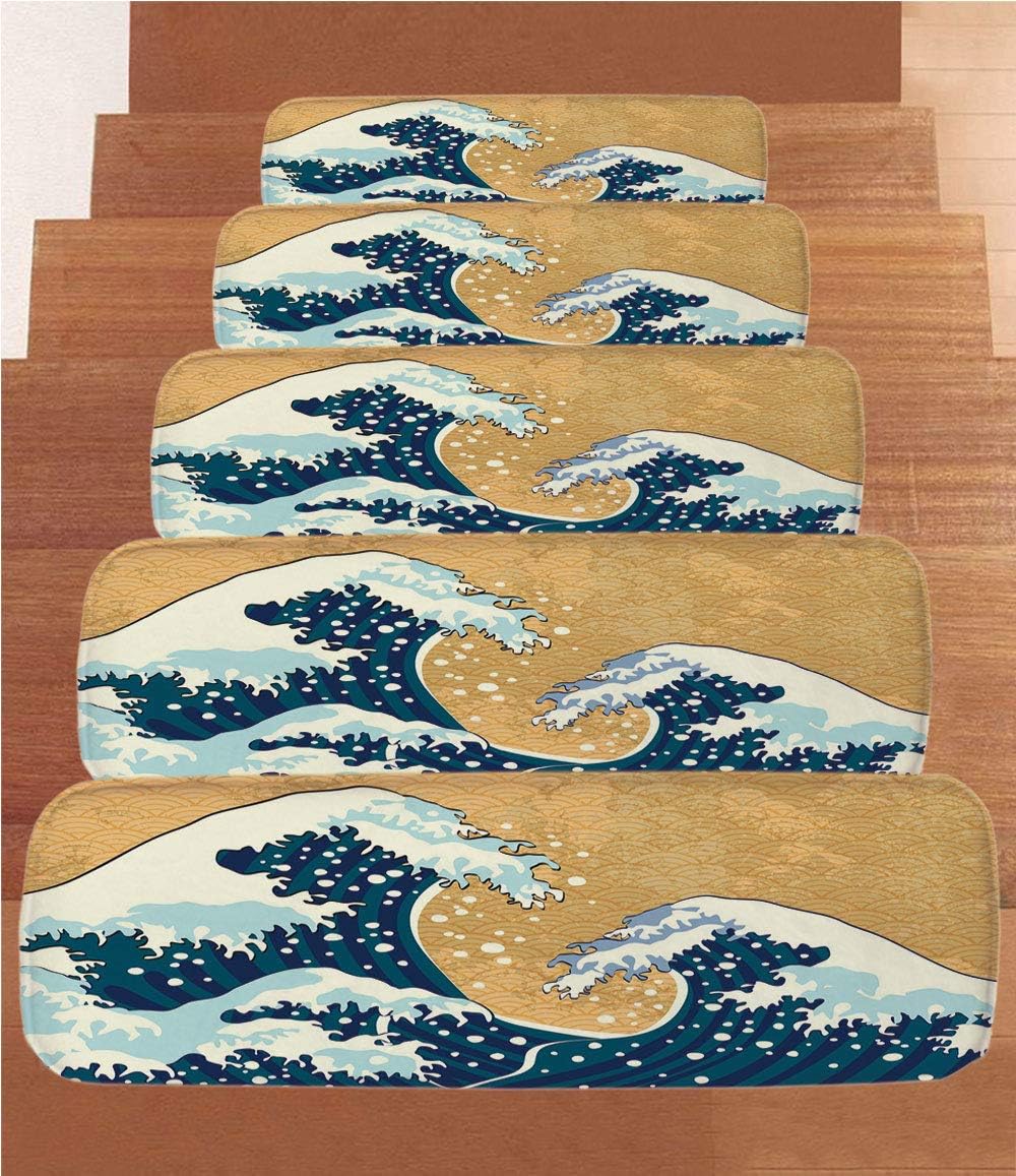 Alfombras Antideslizantes para escaleras, jardín japonés, Parque