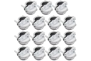 FUZBAXY 15Pack 1/2" NM Clamp Type Cable Connectors for Metallic Conduit Protect Cables Silver-Zinc