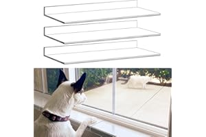 NICERINC PET 3 Pcs Window Sill Protector, Pet Window Guard,Transparent, Window Sill Cover, Protection from Dog and Cat Scratching Chewing Slobbering, Heavy Duty Scratch Shield(15.75"x 4.72"x 1")