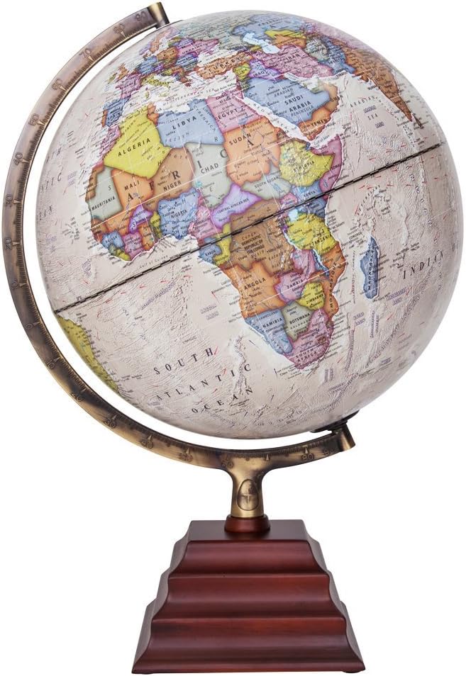 Waypoint Geographic Peninsula 12-inch Globe with Stand - Over 4,000 UP-TO-DATE Points of Interest - Pagoda Style Stand & Politically Styled World Globe for Home, Office & Classroom