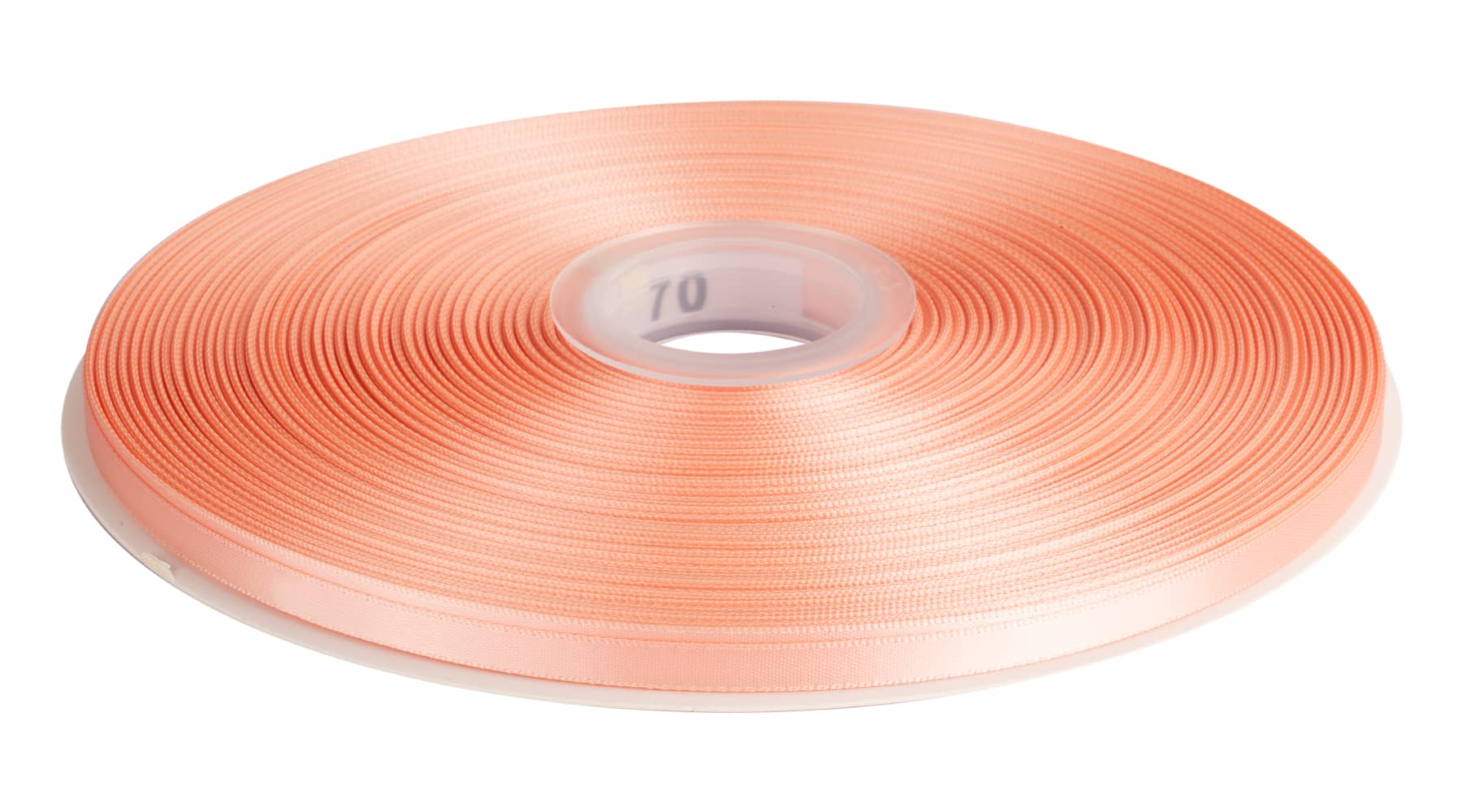 Double Faced Satin Ribbon, 6mm X 91M, Solid Polyester Ribbon for Gift Wrapping, Crafts, Wedding Party Ceremony Decoration, Floral Arrangement, Sewing (Moonstone)