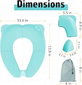 Maliton Potty Training Seat Aqua Blue Foldable Travel Non-Slip Splash Guard view 2