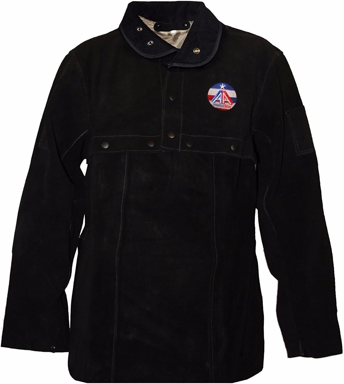 America Alloy AA Premium Black FR Cowhide Leather Welding Cape Sleeves for Metalworks, Industrial and Commercial welding and fabrication (Extra Small)