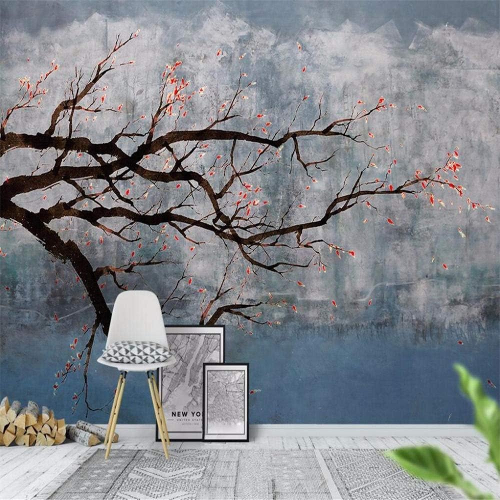 Wallpaper Wall Mural Murals Wallpaper Mural Wall Sticker Custom Wallpaper Chinese Elegant Elegance Hand Painted Pastoral Oil Painting Plum Tv Backdrop Murals 3D Wallpaper-400 * 280cm