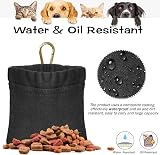 Sheryl&Rain Small Dog Treat Bag Waterproof Training Pouch with Carabiner Black view 2