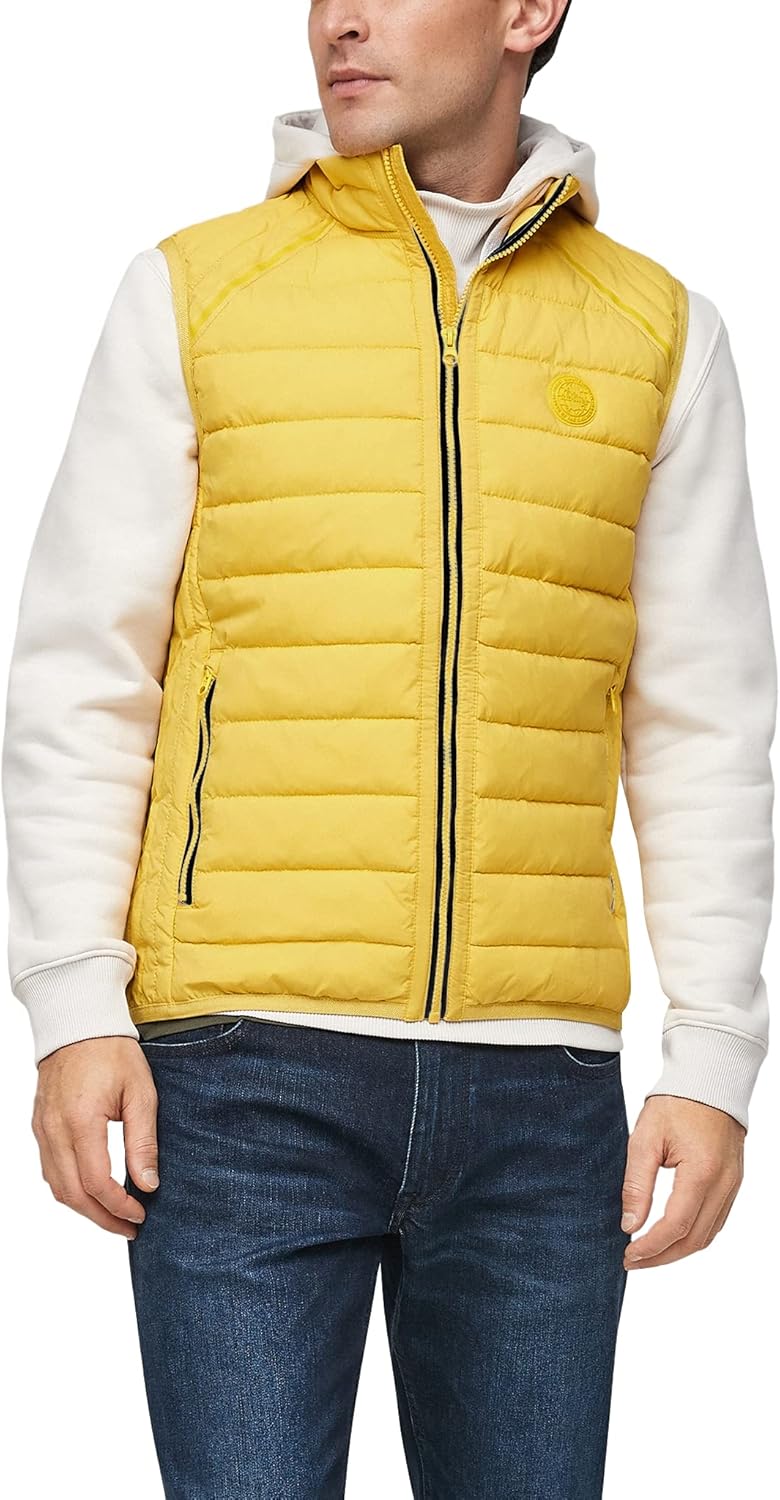 s.Oliver Men's 130.12.101.16.155.2057204 Fleece Vest, Yellow, XXL