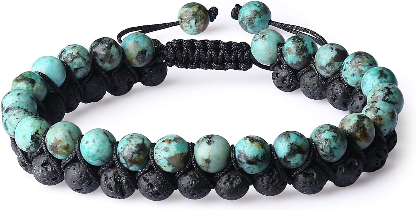 COAICOAI Edelsteine Handgeknüpftes Doppelschichtes Armband