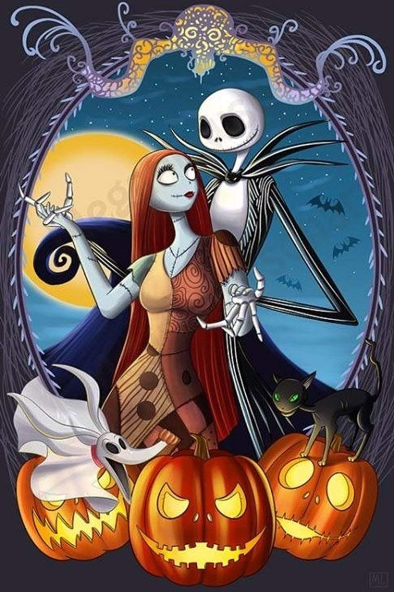 Nightmare Before Christmas Full Diamond Painting 5D DIY Diamond Painting, Diamond Painting Kit, Mosa