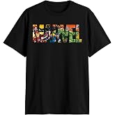 Marvel Avengers Hulk Spider-Man Logo Fill Avengers T-Shirt