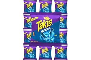 QT LIMITED Takis Blue Heat - 12 Count, 1oz Bags with a Mystery Item, Perfect Snack with a Surprise