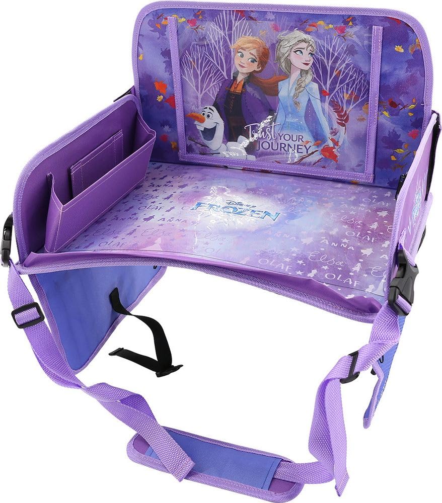 Frozen car Travel Table Elsa Anna Olaf Adjustable Comfort Blue Snow White