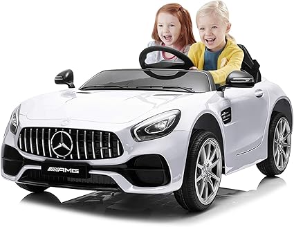 Amazon.com: Osea, coche eléctrico para niños Benz, mando a distancia para niños, para montar en coche, 2 plazas, coche eléctrico para niños (blanco): Toys \u0026 Games
