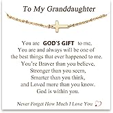 Tarsus Cross Bracelet for Women, Christian Gifts for Women, Religious Gifts Adjustable Dainty Cross Bracelet, Easter, Mother's Day, Christmas, Birthday