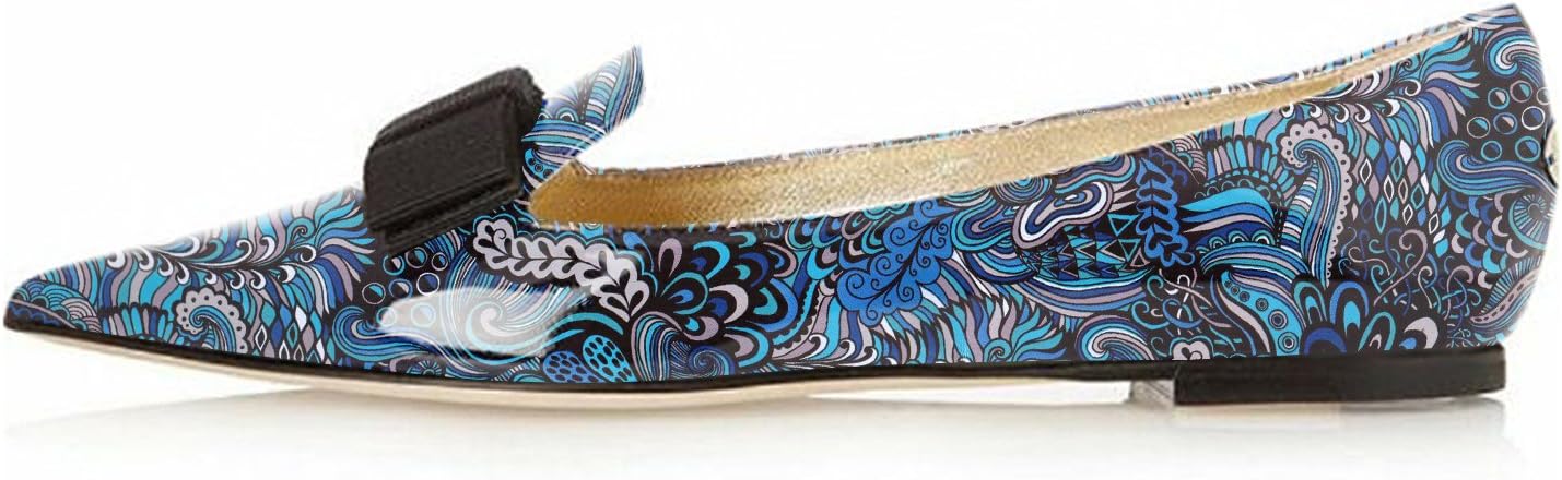 Eldof Women's Flats, Pointed Toe Flats Pumps, Patent Leather Flats Pumps, Walking Dress Office Classic Comfortable Flats